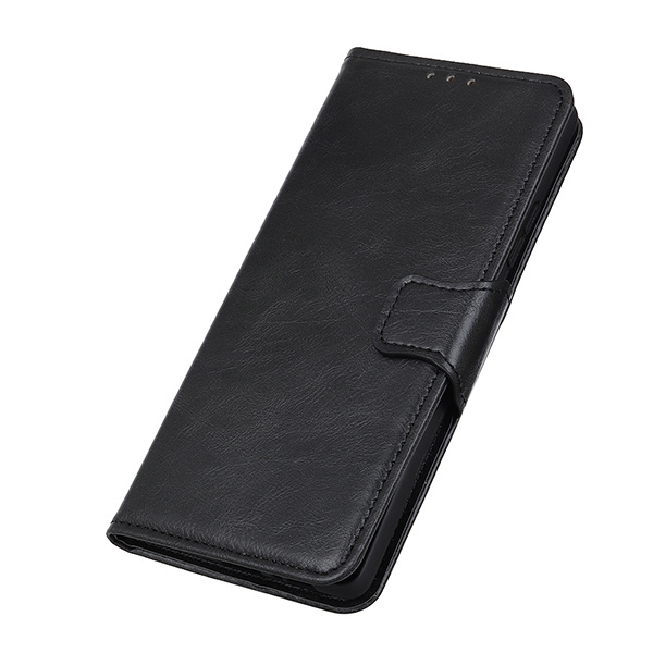 Pull Up PU Leder Bookstyle Hoesje voor Samsung Galaxy S21 Plus Zwart