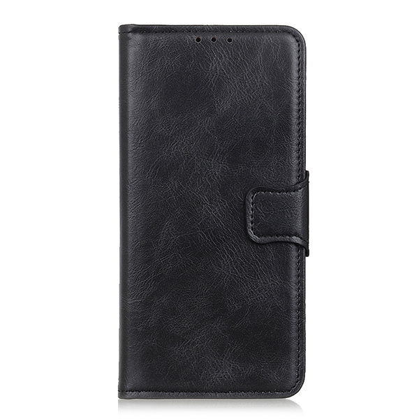 Pull Up PU Leder Bookstyle Hoesje voor Samsung Galaxy S21 Plus Zwart