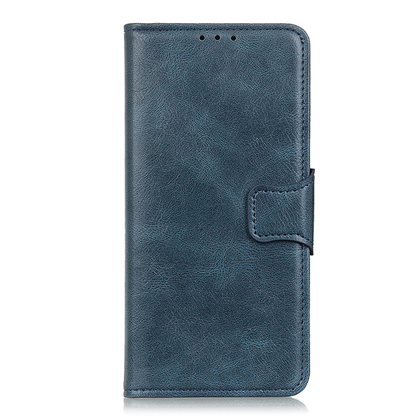 Pull Up PU Leder Bookstyle Case für Samsung Galaxy A32 5G Blau