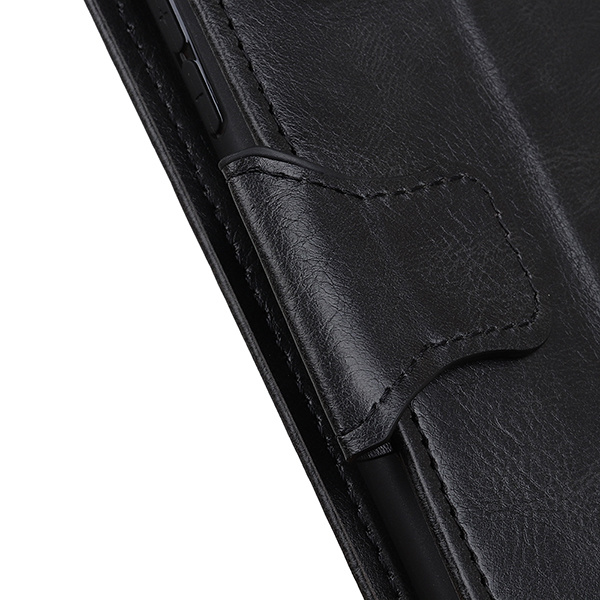 Étui Bookstyle en cuir PU Pull Up pour Samsung Galaxy A72 5G Noir