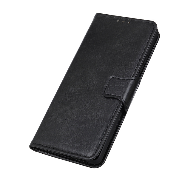 Pull Up PU Leder Bookstyle Hoesje voor OnePlus Nord N100 Zwart