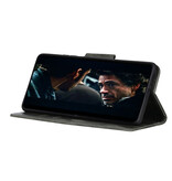 Pull Up PU Leder Bookstyle Case für OnePlus Nord N100 Dark Green