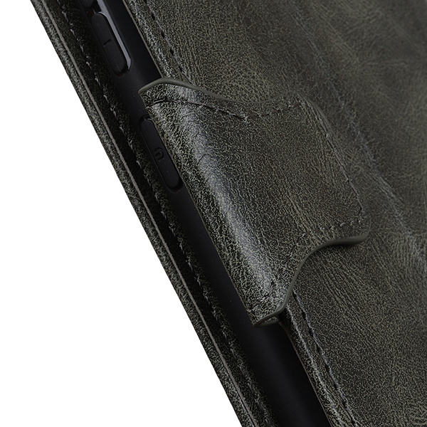 Pull Up PU Leder Bookstyle Hoesje voor OnePlus Nord N10 5G Donker Groen