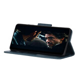 Pull Up PU Leder Bookstyle Case für Nokia 2.4 Blue