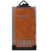 Pull Up PU Leder Bookstyle Case für Nokia 5.4 Brown