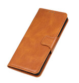 Pull Up PU Leder Bookstyle Case für Nokia 5.4 Brown