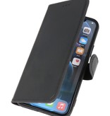 MF håndlavet 2 i 1 læder-bookstyle-etui til iPhone 12 Mini Black