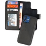 Custodia a libro in pelle 2 in 1 MF fatta a mano per iPhone 12 Mini nera