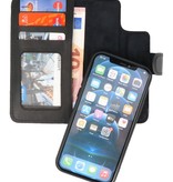 Custodia a libro in pelle 2 in 1 MF fatta a mano per iPhone 12 Mini nera