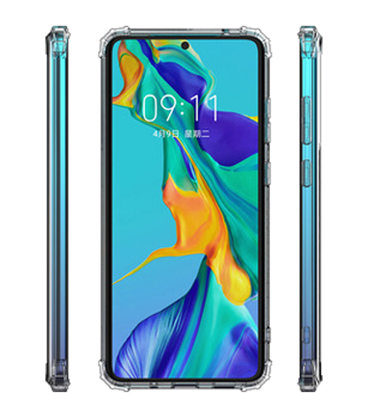 Stoßfeste transparente TPU-Hülle für Samsung Galaxy S21 Ultra