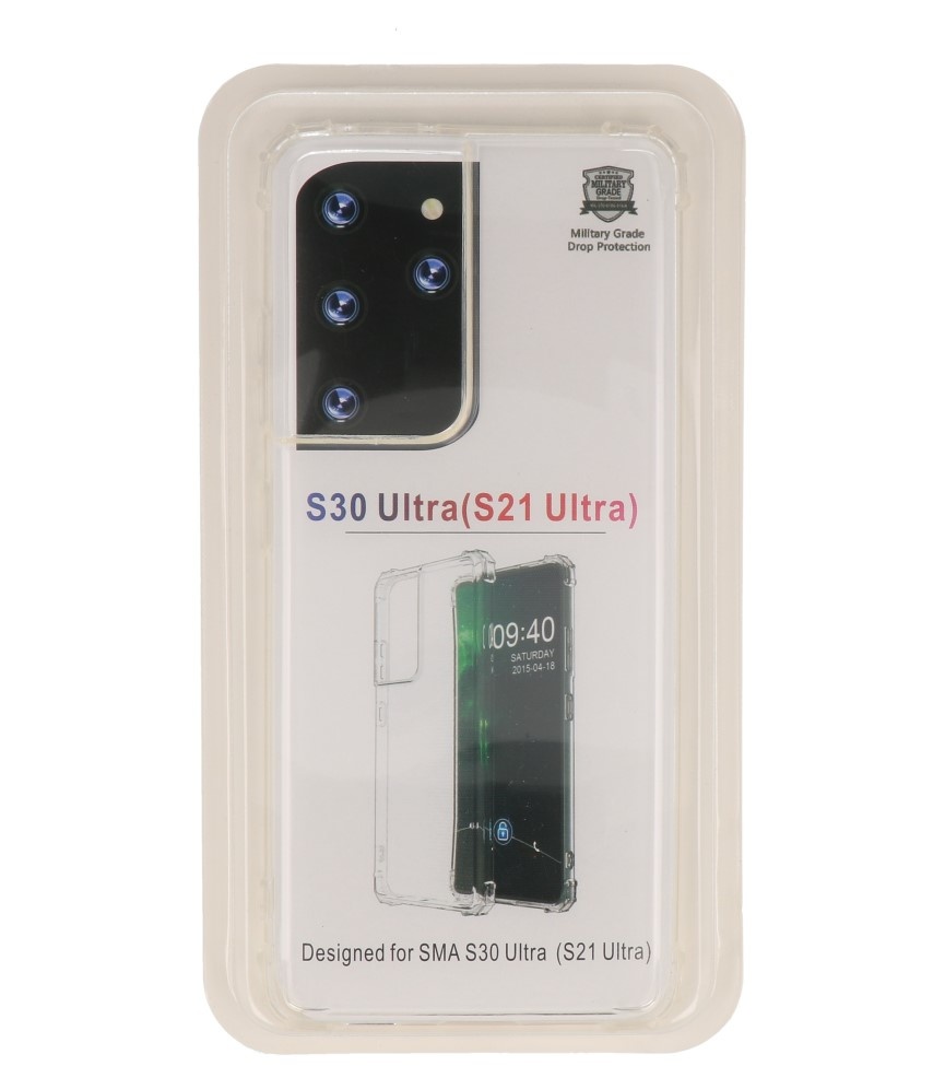 Stødsikker gennemsigtig TPU taske til Samsung Galaxy S21 Ultra