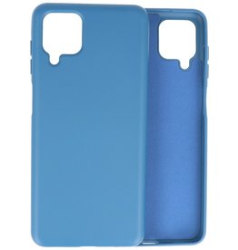 Carcasa de TPU de color de moda de 2,0 mm de grosor para Samsung Galaxy A12 Azul marino