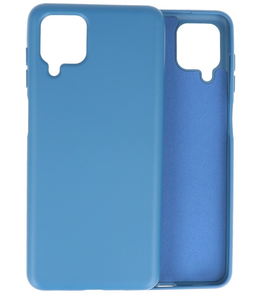 Carcasa de TPU en color de moda Samsung Galaxy A12 Azul marino