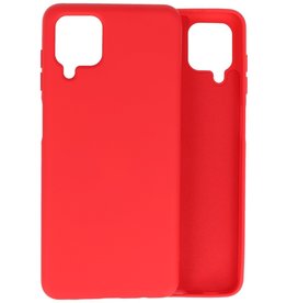 Custodia in TPU di colore moda spesso 2,0 mm per Samsung Galaxy A12 rossa