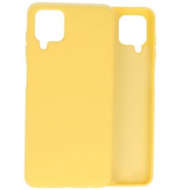 Carcasa De TPU De Color De Moda Gruesa De 2.0mm Para Samsung Galaxy A12 Amarillo