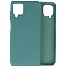 Custodia in TPU di colore moda spesso 2,0 mm per Samsung Galaxy A12 verde scuro