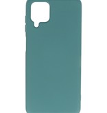 Fashion Color TPU Cover Samsung Galaxy A12 Mørkegrøn