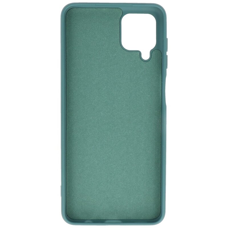 Carcasa de TPU en color de moda Samsung Galaxy A12 Verde Oscuro