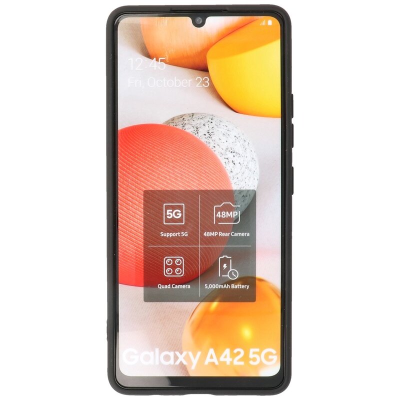 Fashion Color TPU Hoesje Samsung Galaxy A42 5G Zwart