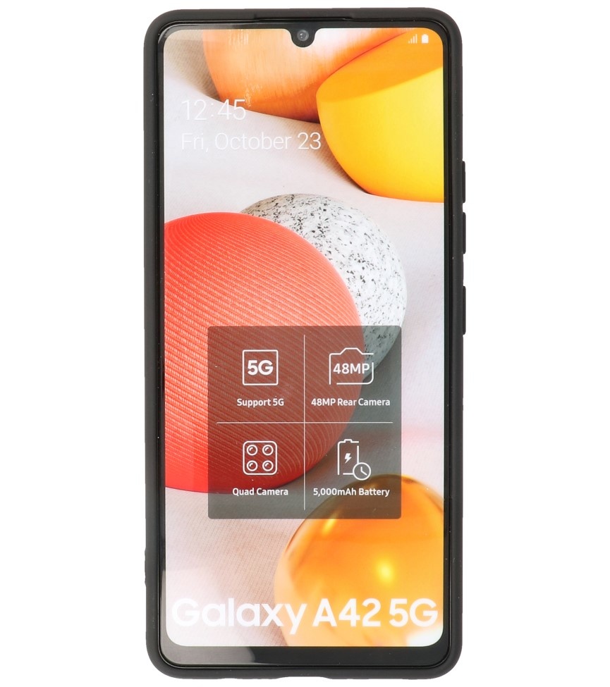 Fashion Color TPU Hoesje Samsung Galaxy A42 5G Zwart