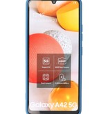 Fashion Color TPU Hoesje Samsung Galaxy A42 5G Navy