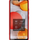 Carcasa de TPU Color Moda para Samsung Galaxy A42 5G Rojo