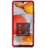 Carcasa de TPU Color Moda para Samsung Galaxy A42 5G Rojo