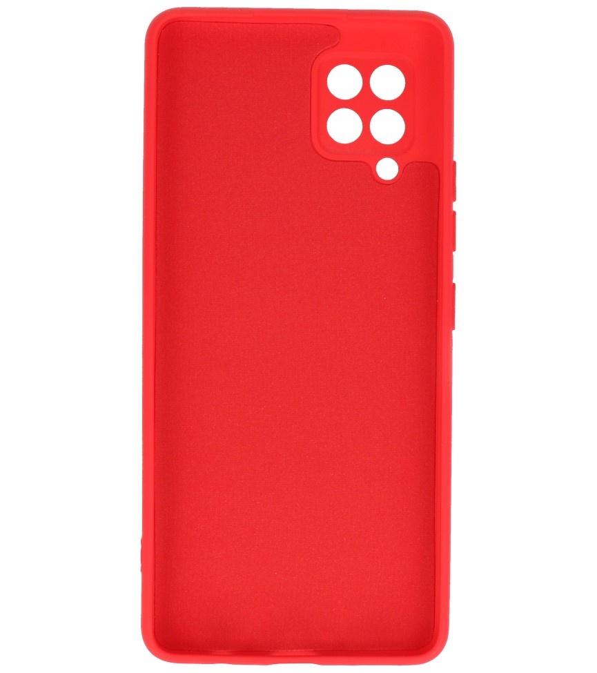 Carcasa de TPU Color Moda para Samsung Galaxy A42 5G Rojo