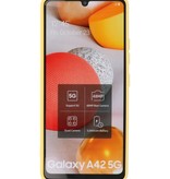 Carcasa de TPU Color Moda para Samsung Galaxy A42 5G Amarillo