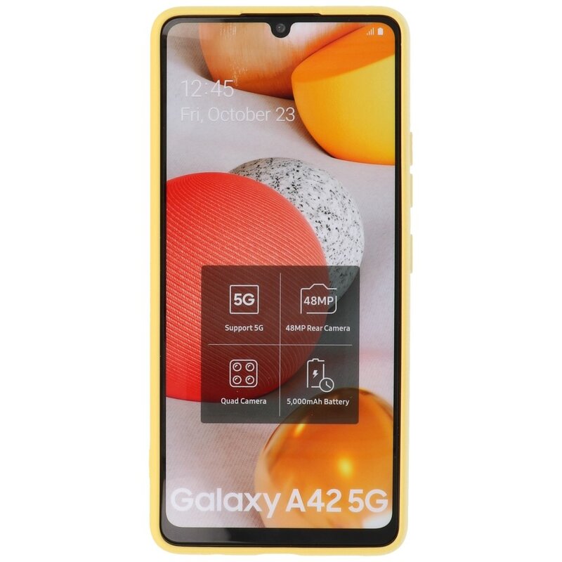 Custodia in TPU colore moda Samsung Galaxy A42 5G giallo