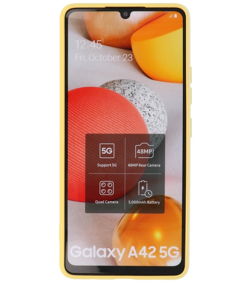 Fashion Color TPU Case Samsung Galaxy A42 5G Yellow