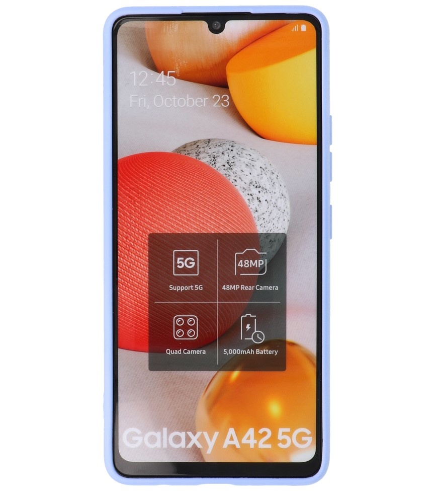 Fashion Color TPU Hoesje Samsung Galaxy A42 5G Paars
