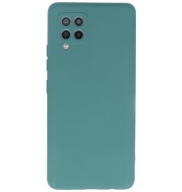 Coque en TPU couleur mode épaisse de 2,0 mm Samsung Galaxy A42 5G vert foncé