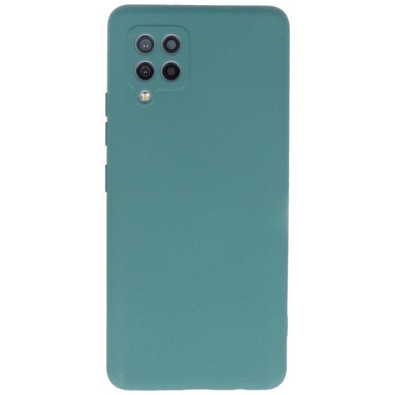 Estuche de TPU en color de moda Samsung Galaxy A42 5G Verde oscuro