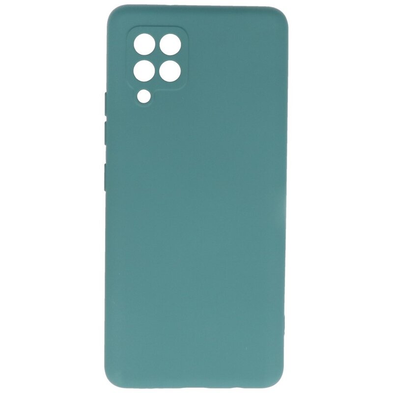 Custodia in TPU color moda per Samsung Galaxy A42 5G verde scuro