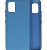 Carcasa de TPU en color de moda para Samsung Galaxy A51 5G Azul marino