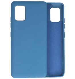 Carcasa de TPU de color de moda de 2.0 mm de grosor para Samsung Galaxy A51 5G Azul marino