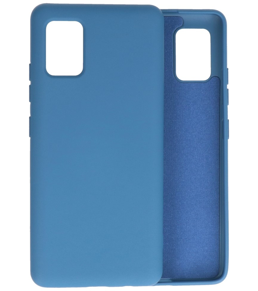 Carcasa de TPU en color de moda para Samsung Galaxy A51 5G Azul marino