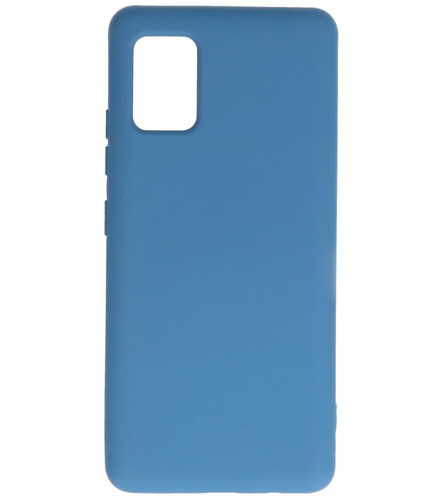 Carcasa de TPU en color de moda para Samsung Galaxy A51 5G Azul marino