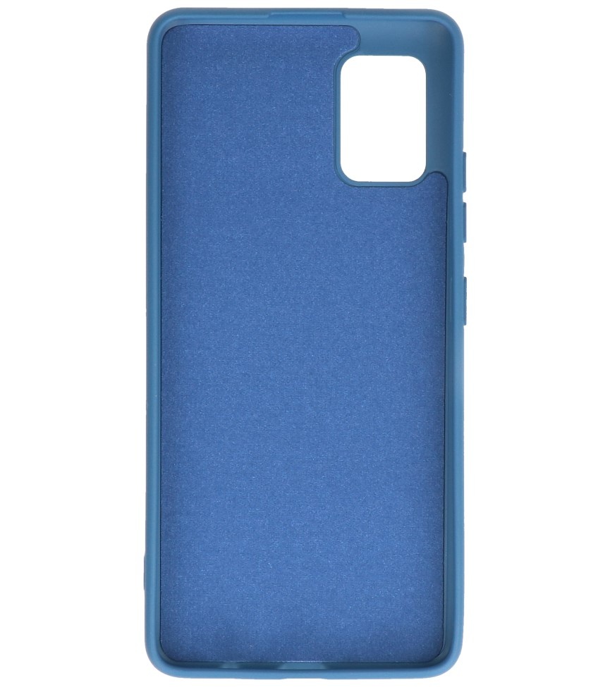 Carcasa de TPU en color de moda para Samsung Galaxy A51 5G Azul marino