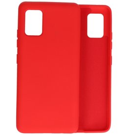 Carcasa De TPU De Color De Moda Gruesa De 2.0mm Para Samsung Galaxy A51 5G Rojo