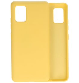 Carcasa De TPU De Color De Moda Gruesa De 2.0mm Para Samsung Galaxy A51 5G Amarillo