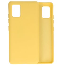 Custodia in TPU di colore moda spesso 2,0 mm per Samsung Galaxy A51 5G giallo