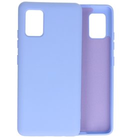Carcasa De TPU De Color De Moda Gruesa De 2.0mm Para Samsung Galaxy A51 5G Púrpura
