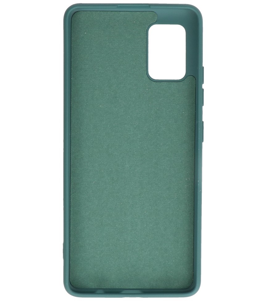 Fashion Color TPU Hoesje Samsung Galaxy A51 5G Donker Groen