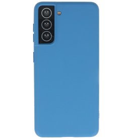 Coque Samsung Galaxy S21 en TPU Couleur Fashion Epais 2.0mm Bleu Marine