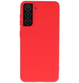 Carcasa De TPU De Color De Moda Gruesa De 2.0mm Para Samsung Galaxy S21 Rojo