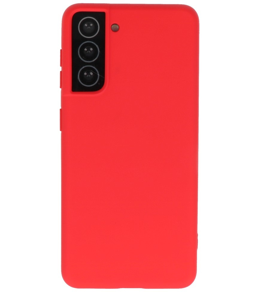 Fashion Color TPU Hoesje Samsung Galaxy S21 Rood