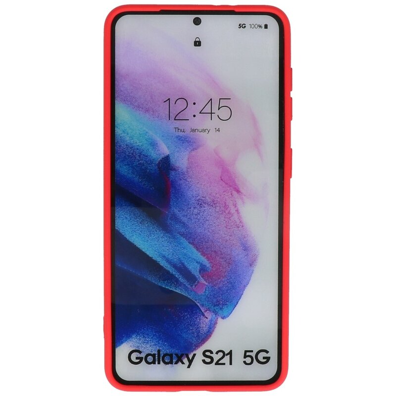 Custodia in TPU colore moda Samsung Galaxy S21 rossa