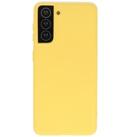 Carcasa De TPU De Color De Moda Gruesa De 2.0mm Para Samsung Galaxy S21 Amarillo